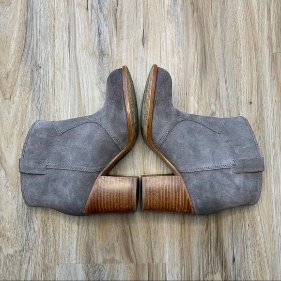 SPLENDID Lakota Gray Suede Western Booties - Women's Size 6 - Picture 3 of 12